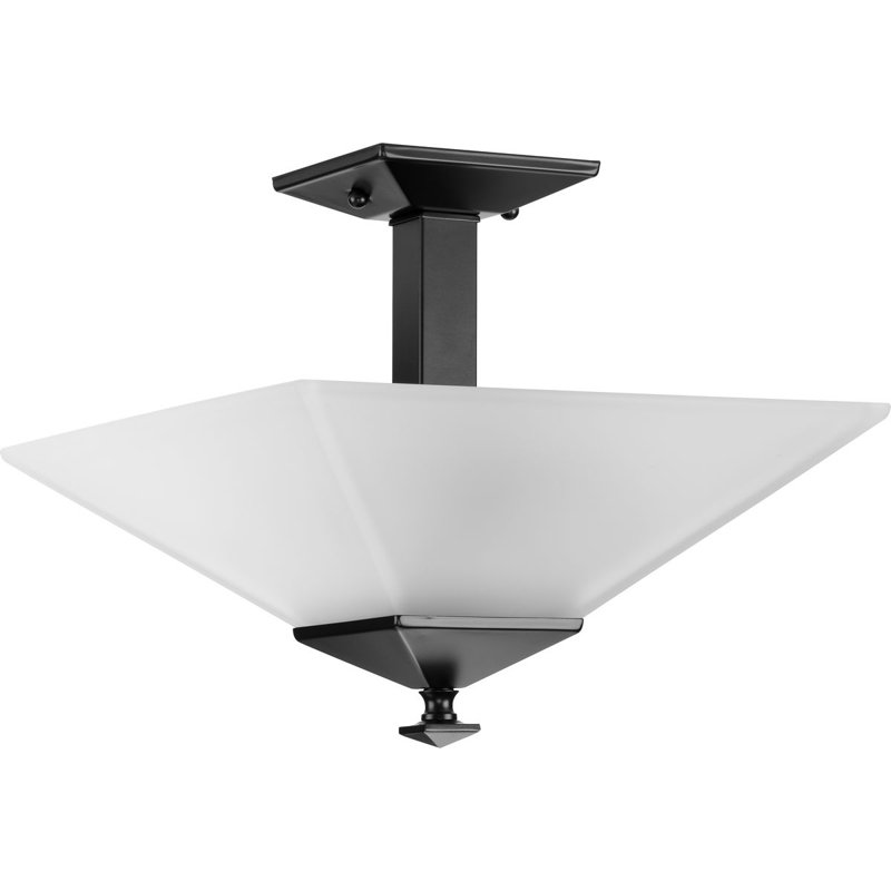 Plafonnier semi-encastré carré / rectangulaire 12,75 po à 2 lumières Cacilie