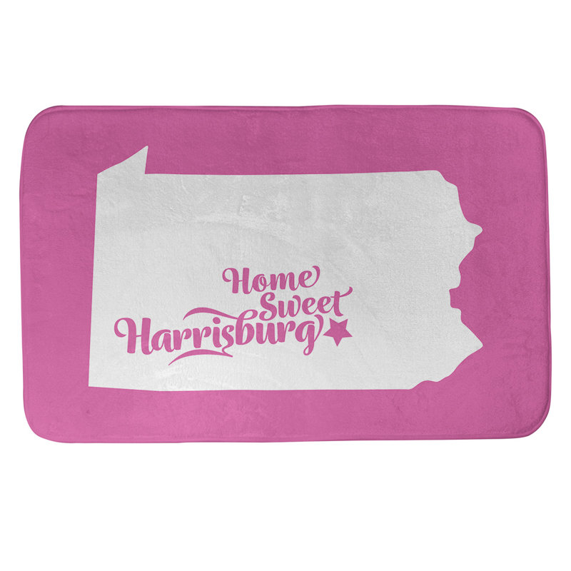 Tapis pour salle de bain harrisburg pennsylvanie, l 17 po x L 21 po, Rose