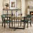 Wexford Collection Set of 2 Mid-Century Modern Upholstered Dining Chairs, Faux Leather Wood Accent Chairs with Arms and Casters for Dining Room, Kitchen or Office-10272574-24269172