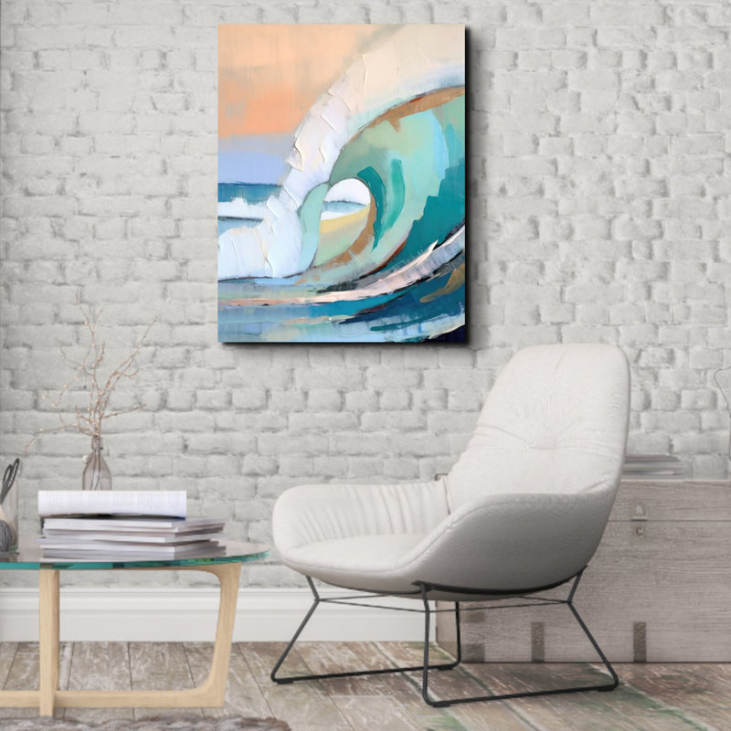 «Waves 3» sur toile, H 18 po x l 15 po