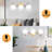 3 Lights Brushed Brass Frame And Milk White Glass Globe Shade Wall Sconce Lighting Bath Vanity Lights Bar Over Mirror (Exclude G9 Bulb)