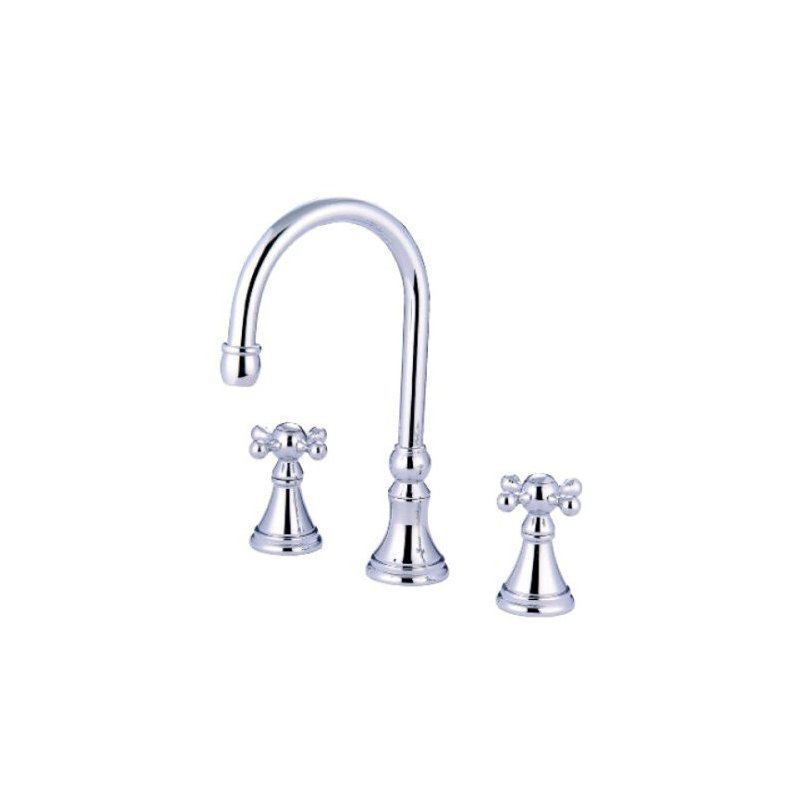 Madison Double Handle Deck Mounted Roman Tub Faucet, Polished Chrome