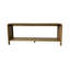 Console Waterfall - café au lait, placage, accents métalliques, design moderne plus doux, bois massif +, 72 po de profondeur x 15 de largeur, 30 po de hauteur, 73 lb captivant