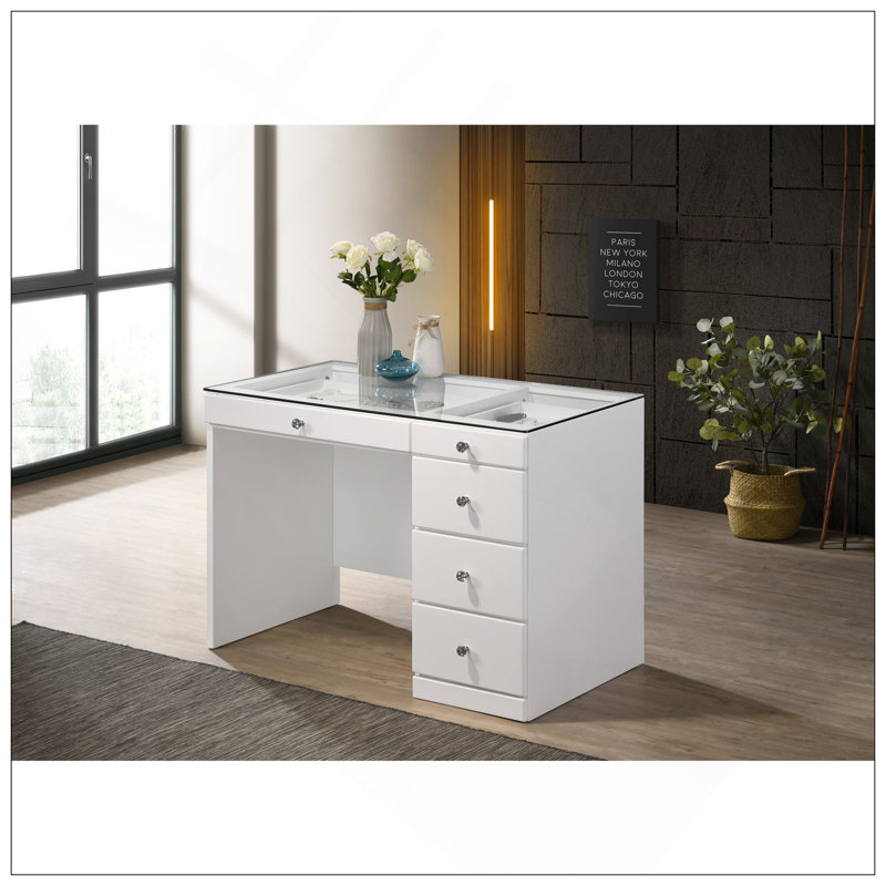 Meuble-lavabo 1 pièce 1 pièce Glam, Blanc