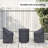  Outdoor Bistro Set Covers For Farrah Sky 2-Person Round Table & Chairs, Water-Repellent UV-Resistant Polyester
