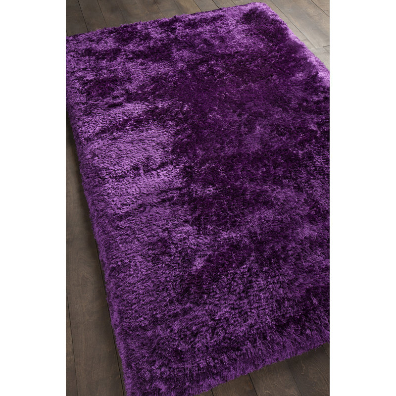 Chandra Rugs Giulia Collection Plush Modern Contemporary Hand-Woven Silver White Grey Shag Polyester Pile Material Handmade Area Rug