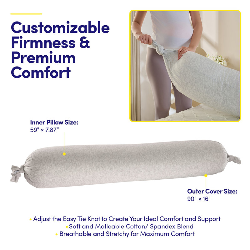 Adjustable Pregnancy Body Pillow, Smooth And Soft Cover, Shaped Full Body Maternity Pillow With Removable Cover - Support For Side, Back, Legs, Belly, Hips