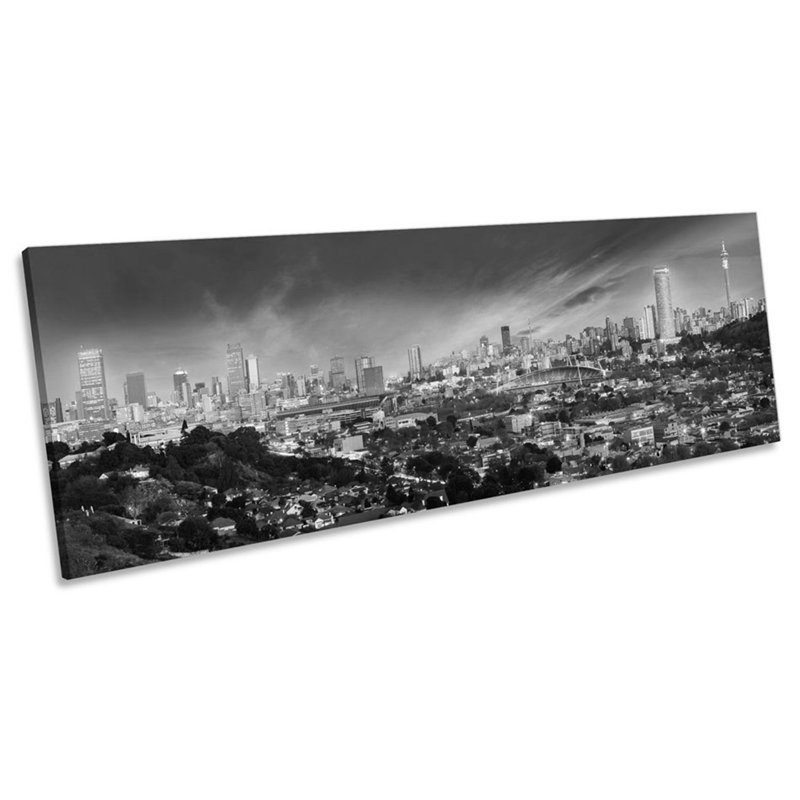 Johannesburg City Skyline South Africa - Wrapped Canvas Panoramic Print, 40.64cm H x 121.92cm W x 2cm D