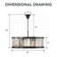 Graceyn 24" Crystal Chandelier 6 - Light Dimmable with Hanging Chain