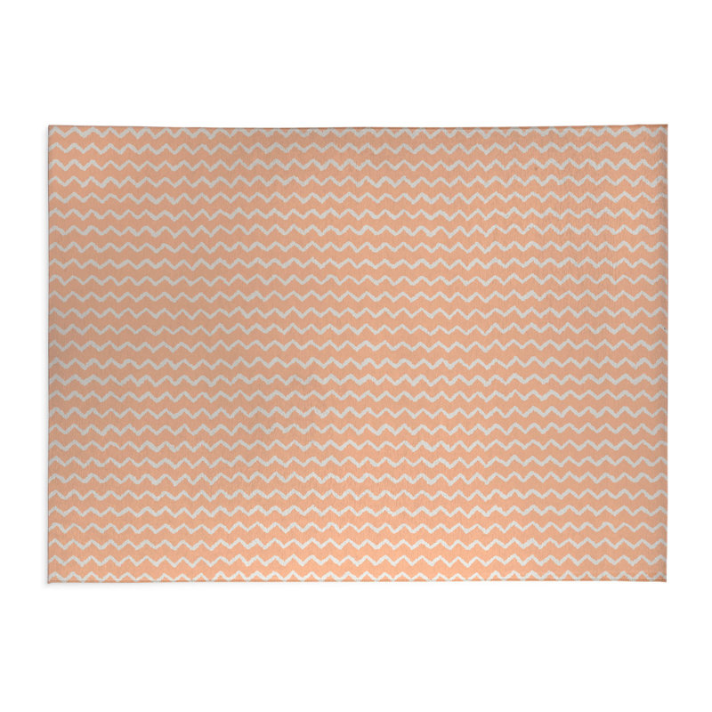 Tapis d'extérieur à motif de chevrons antidérapant, Rectangle 5 pi x 7 pi