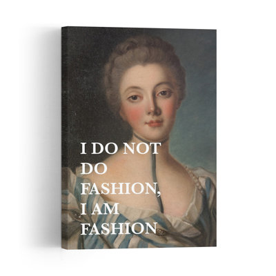 Elegant Fashion Statement Classic Elegant Vintage Portrait Wall Art Print
