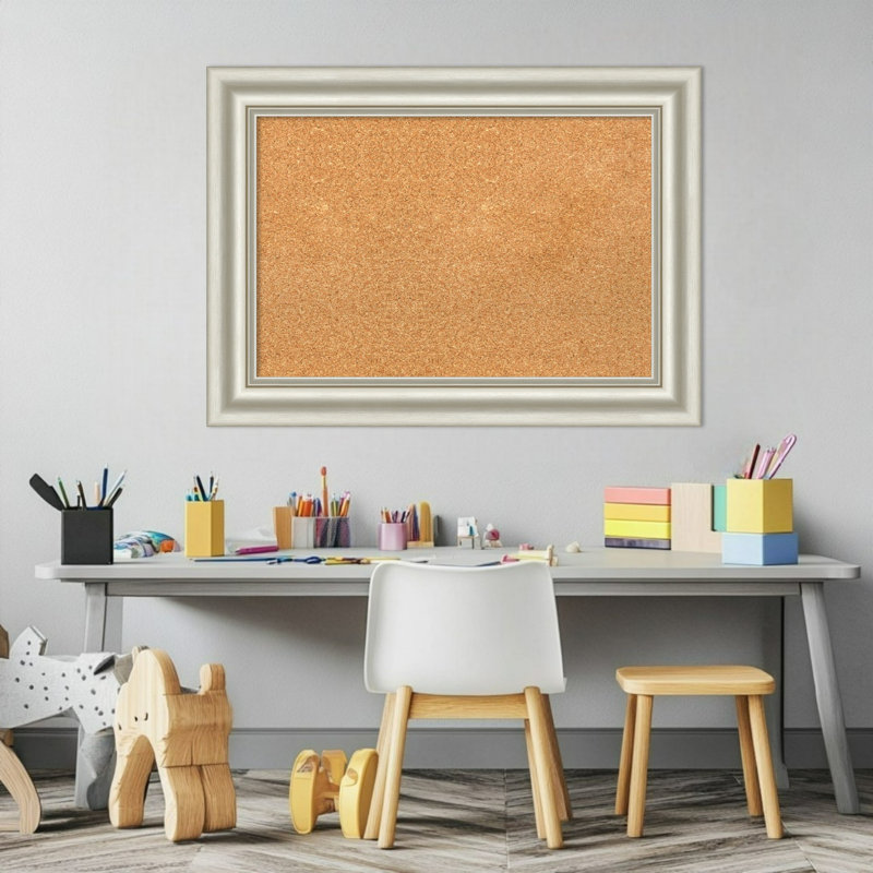 Tableau blanc Sophia, tableau blanc en liège, tableau d'organisation, tableau d'affichage, H 22 po x l 30 po, Naturel