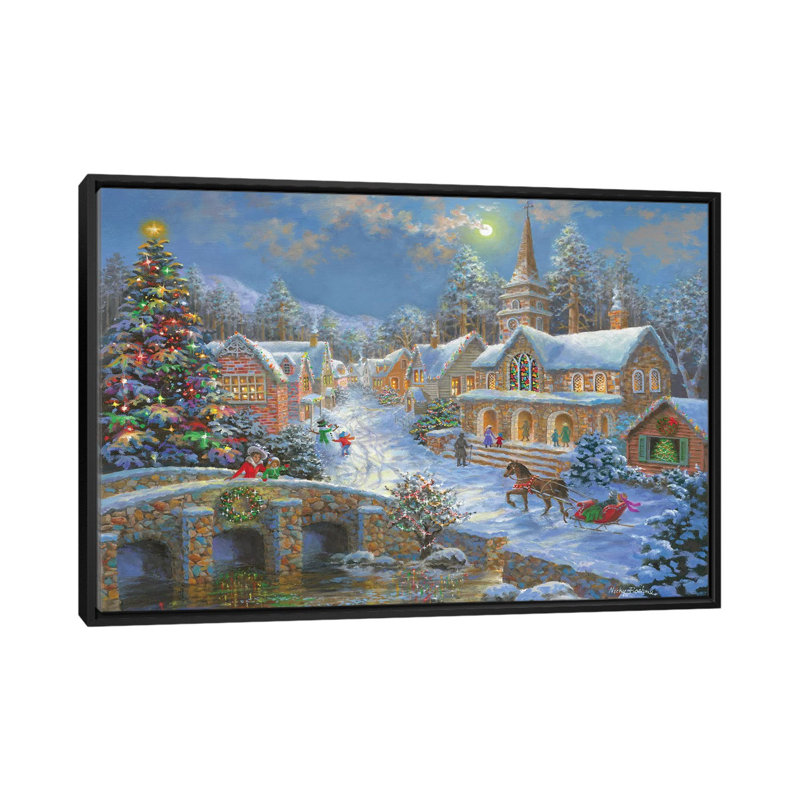 «Heaven on Earth II», reproduction d'art sur toile, H 18 po x l 26 po x P 1,5 po, Toile avec cadre noir, Pas de tapis