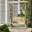Tonnelle de jardin en bois pour plantes grimpantes avec banc de jardin Outsunny