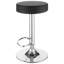 Tabouret de cuisine hydraulique - rembourré noir, base pour chaise de bar moderne à déjeuner rapide, fabrication stable