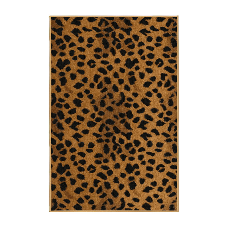 Washable Cheetahs Big Cats Area Rug, Rectangle 7' x 10'