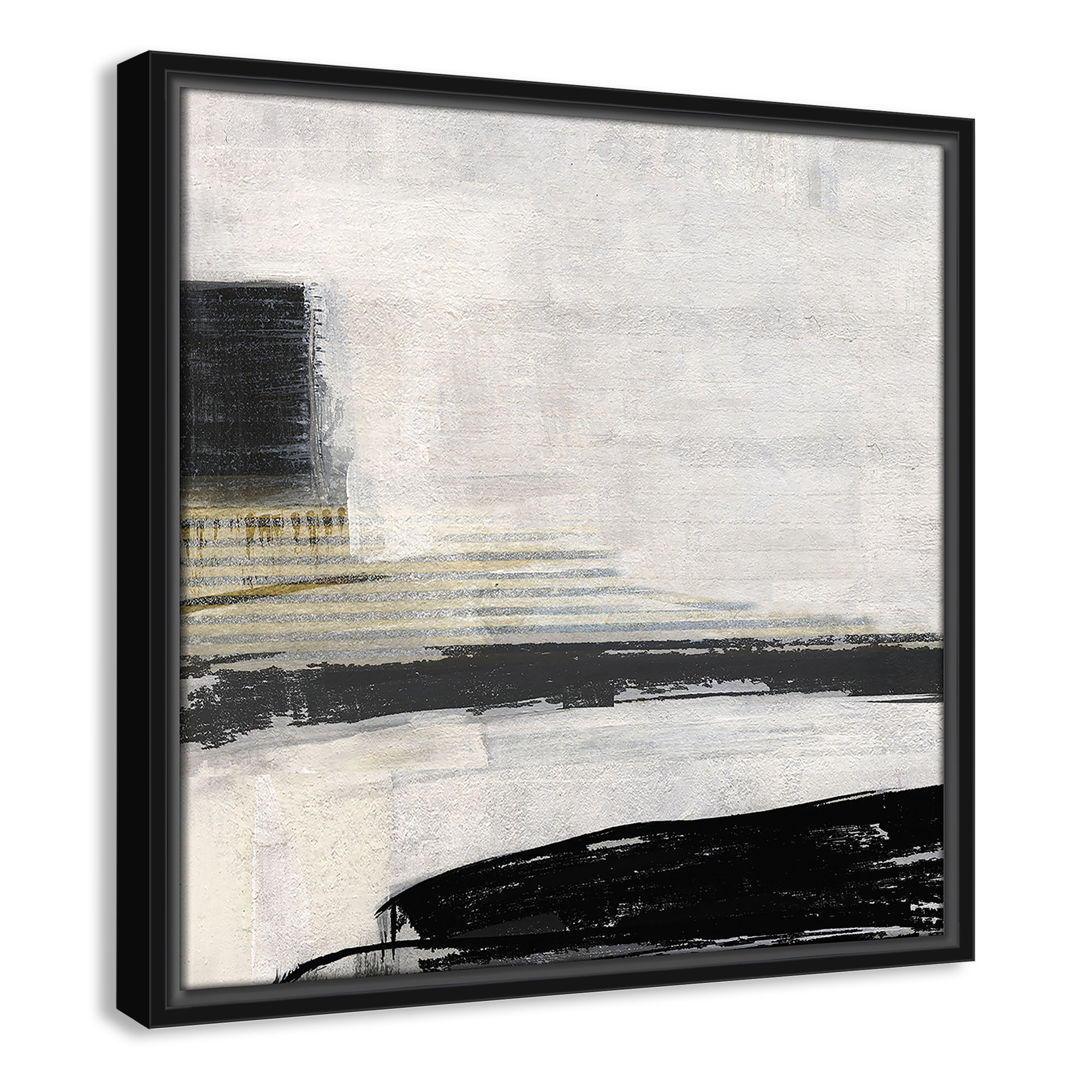 La Bande I Print by Sally Swatland, 17.5" H x 17.5" W, Black