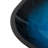 16" L x 16" W Glass Bathroom Vessel Sink Blue Tempered Glass Above Counter Sink with Pop up Drain