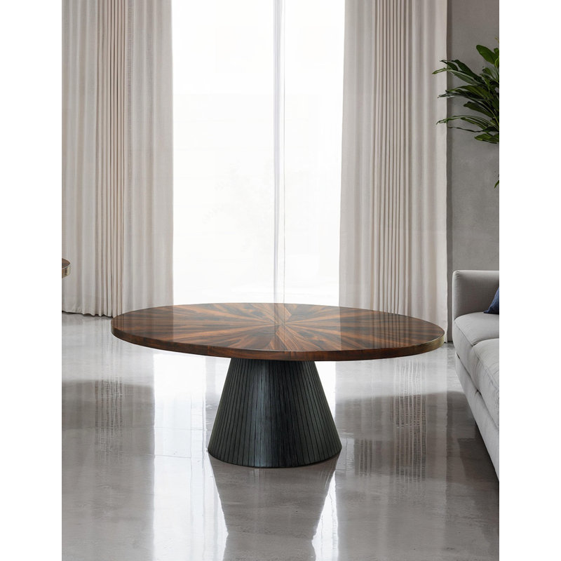 Table basse ovale de style contemporain