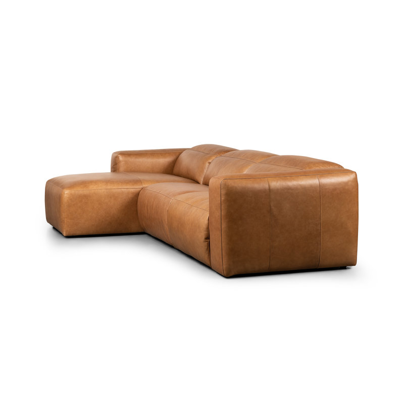 Radley Chaise Sectional, Left Hand Facing, Sonoma Butterscotch Top Grain Leather