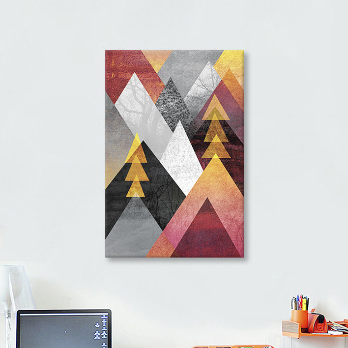 «Mountaintops» par Elisabeth Fredriksson - Estampe numérique sur toile tendue avec châssis, H 26 po x l 18 po x P 1,5 po