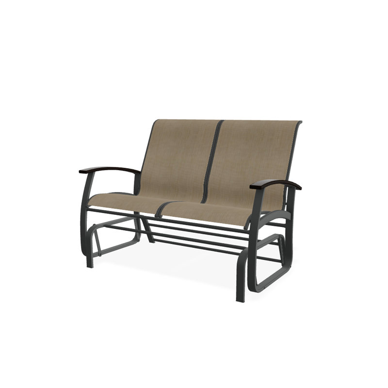 Belle Isle Outdoor Glider, Night, Kona P10, Textured Graphite