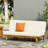 Wood Daybed With Water- Cushions And Elegant Slat Paneling, Convertible, 75" W X 40.1" D 12.51" H Stylish 73.69” 40.1” 12.51”, Classic Model