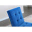 Ensemble de 2 chaises de salle à manger en lin Modern, conception capitonnée et base en acier inoxydable-773229125-773229124