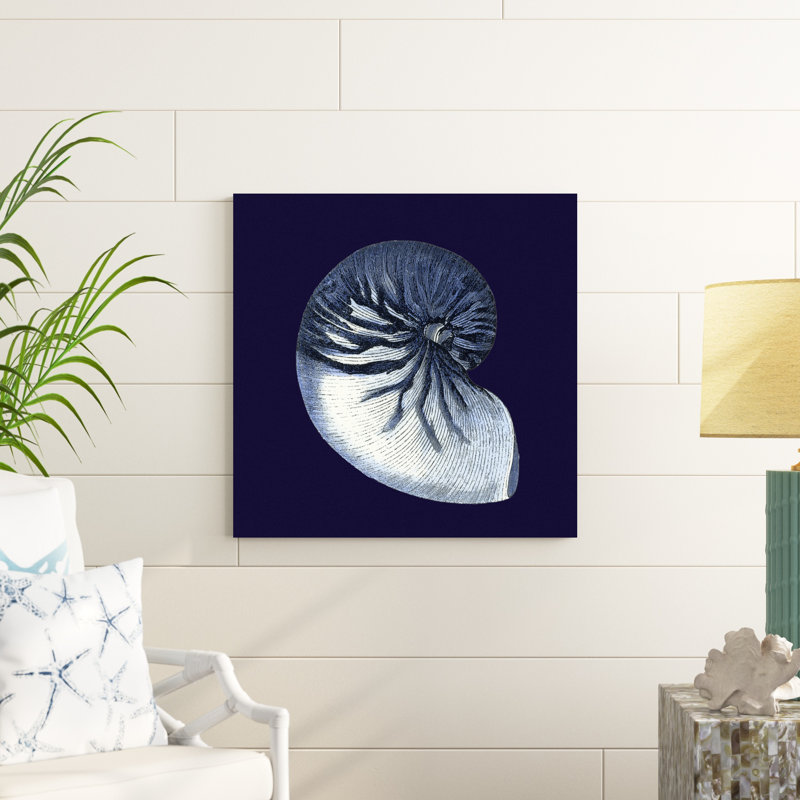 Y SE PAPER Indigo Shells VII, H 30 po x l 30 po x P 1,25 po