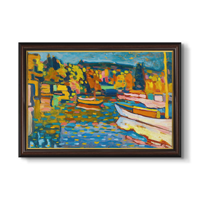Étude pour un paysage d'automne avec des bateaux, 1908 - Wassily Kandinsky - Toile encadrée sur mesure