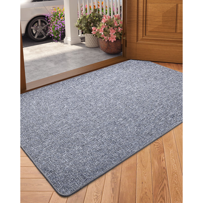 Anvika Non-Slip Indoor Doormat, Dark Gray, 36" W x 56" L