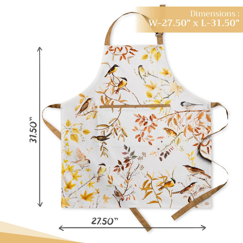 Maison d' Hermine 100% Cotton Apron for women with Pocket Kitchen Chef Apron for Men Cooking Gardening Server Waitress Maid (Verdier).