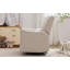 Fauteuil inclinable et pivotant avec mouvement coulissant et tissu en lin