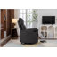 Chaise berçante pivotante inclinable en tissu de lin 038-523470790