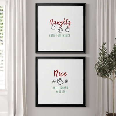 Naughty - ensemble de 2 reproductions d'art textuel