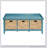 Teal Bench with 3-Drawer