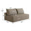 Canapé d'angle compact moderne en velours côtelé moelleux de 150 cm (59 po)-476377294