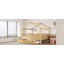 Lit en bois avec lit gigogne simple-157738087-157738080
