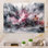 Evolving in Pink Grey Gray Ink II - Décoration murale géométrique moderne en métal