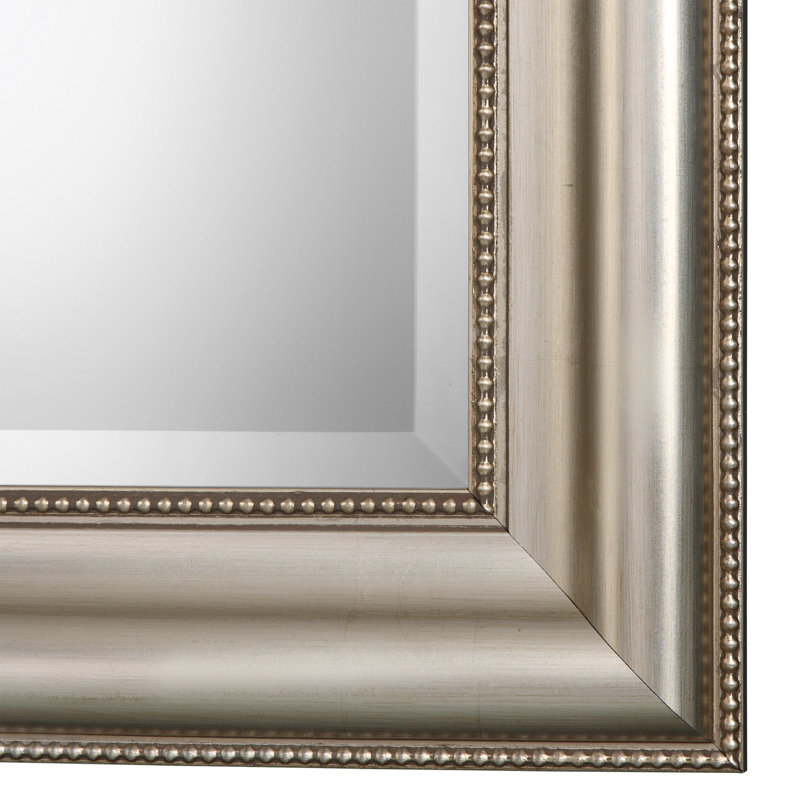 Miroir en bois Luedtke, Argent champagne