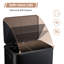 Poubelle à double compartiment rectangulaire 2 x 4 gal (2 x 15 L), poubelle de recyclage avec couvercle et marchepied doux pour la salle de bain et la cuisine, noir-130880885