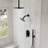 Ceiling Mount High-Pressure Rainfall Shower Faucet, Dual Showerheads System with Rough-in Valve, Handheld Shower-95466164