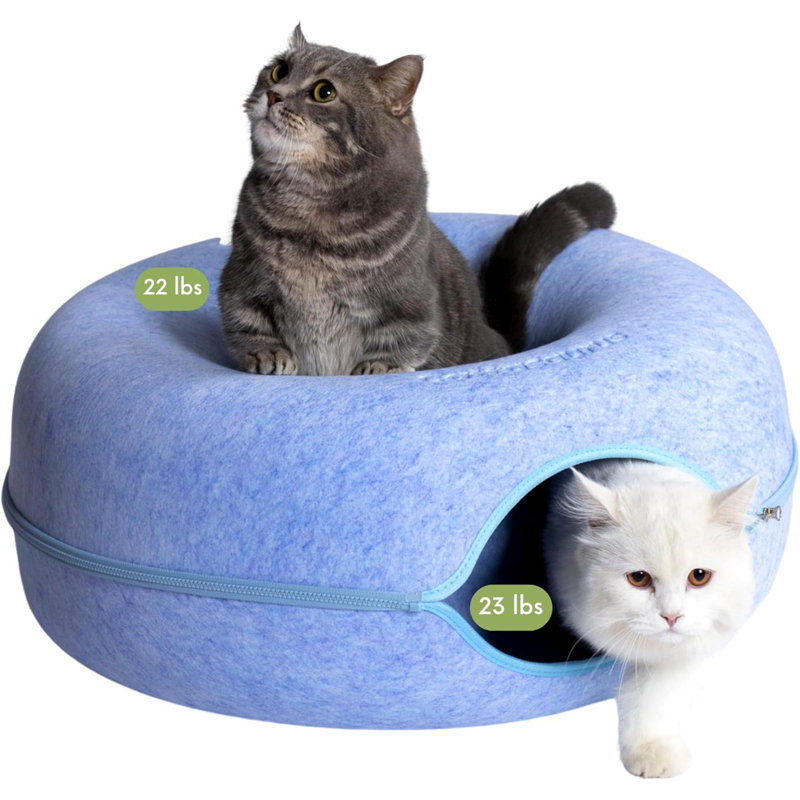 Lit pour chat Peekaboo, Bleu, Grande taille: L 24 po x l 11 po