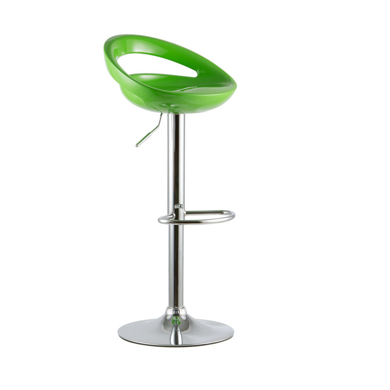 Swivel Upholstered Adjustable Height Counter Stool with Metal Frame, Green