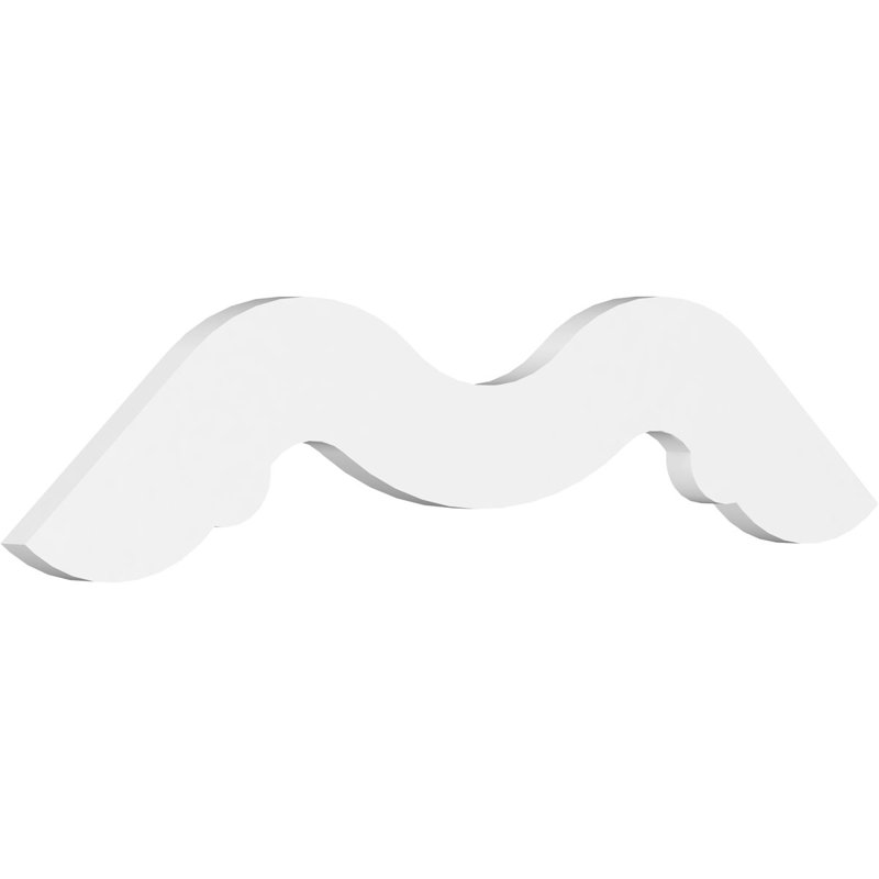 Pignon en PVC de qualité architecturale Midway, H 15 po x l 36 po x P 1 po, 10 / 12
