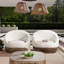 Fauteuil de patio rembourré à tissage profond 35,5 po Demars