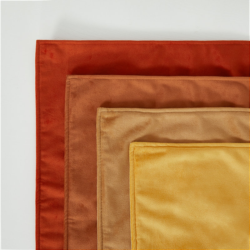 Velvet Reversible Pillow Cover, Yellow, 18"H x 18"W