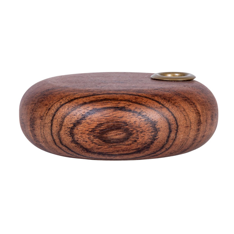 Mango Wood And Metal Taper Holder