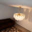 23.6" 6-Light Modern Gold Double-Layer Glass Chandelier