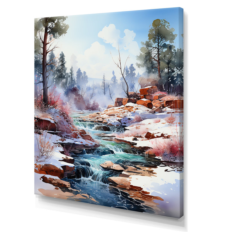 Geyser Winter Scenery I sur toile, Toile tendue, H 32 po x l 24 po x P 1 po